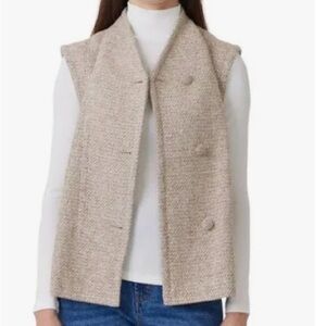 Habitual brushed twill oatmeal button front vest